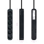 Nanocable Regleta de 6 Tomas con Cable de 1,4 m, Negro